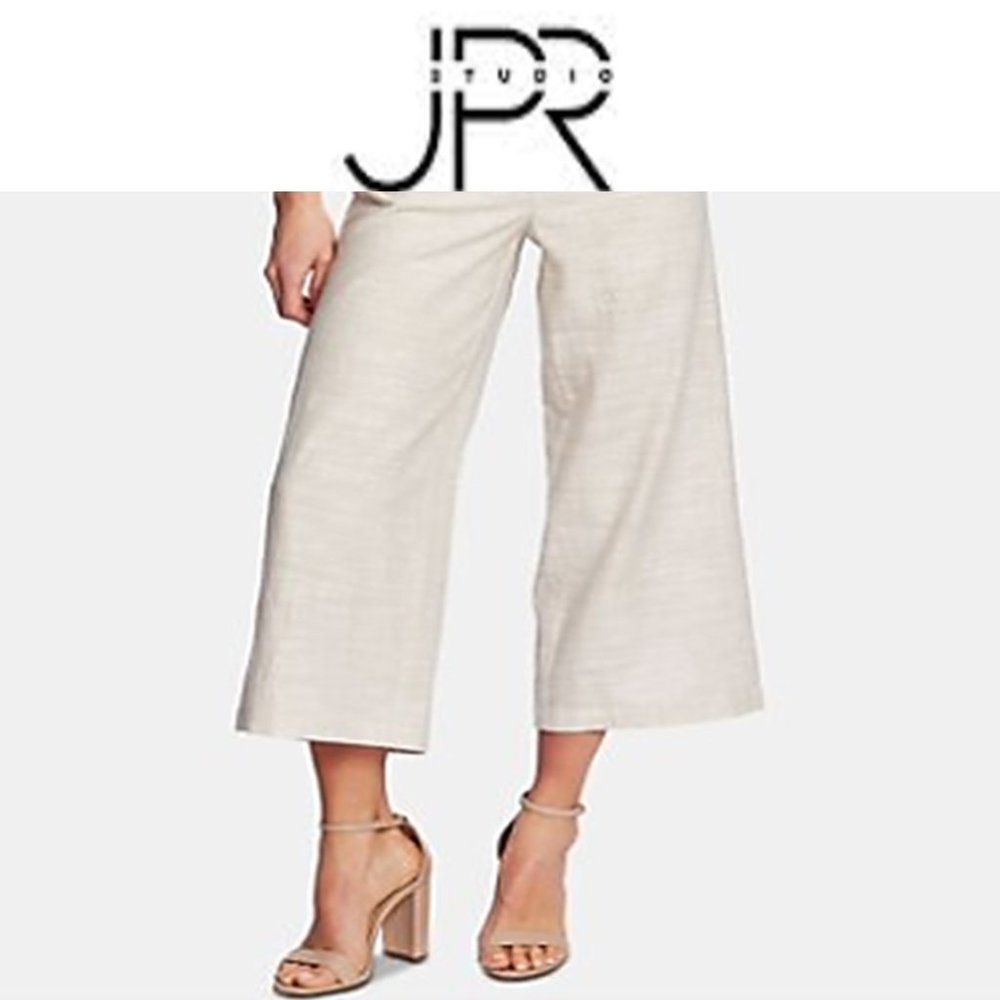 NWT STUDIO JPR LINEN WIDE LEG CROPS